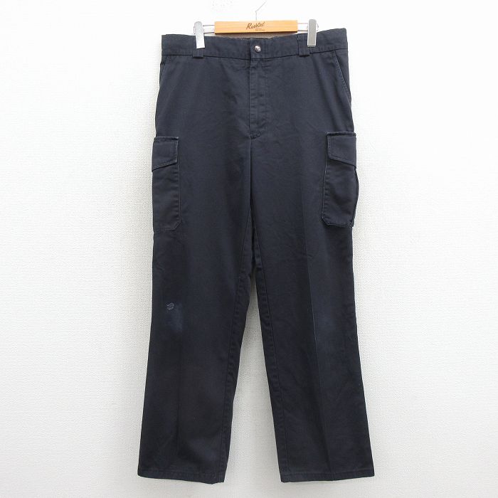 乐天商城 - 【中古】古着 ブラウアー Blauer カーゴ パンツ メンズ コットン 黒系 26mar10