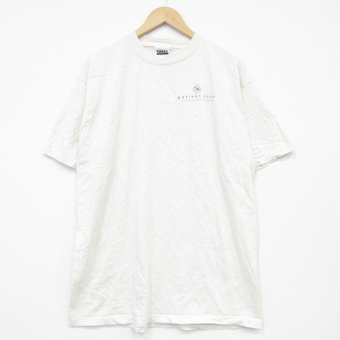 樂天商城 - 【中古】古着 TULTEX 半袖 ビンテージ Tシャツ メンズ 90年代 90s patient コットン クルーネック 白系 26mar11
