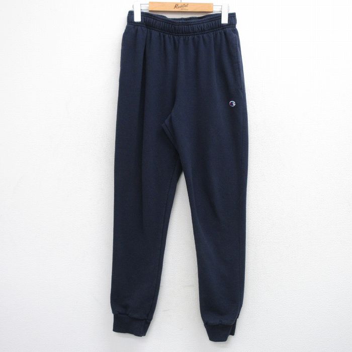 【中古】古着 チャンピオン Champion スウェット パンツ メンズ W32 紺 ワンポイントロゴ アメカジ トレーナーパンツ カジュアル 26mar12
