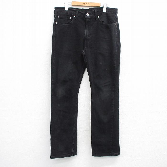 【中古】古着 リーバイス Levis 514 ジーンズ メンズ 黒 デ...(4.0)