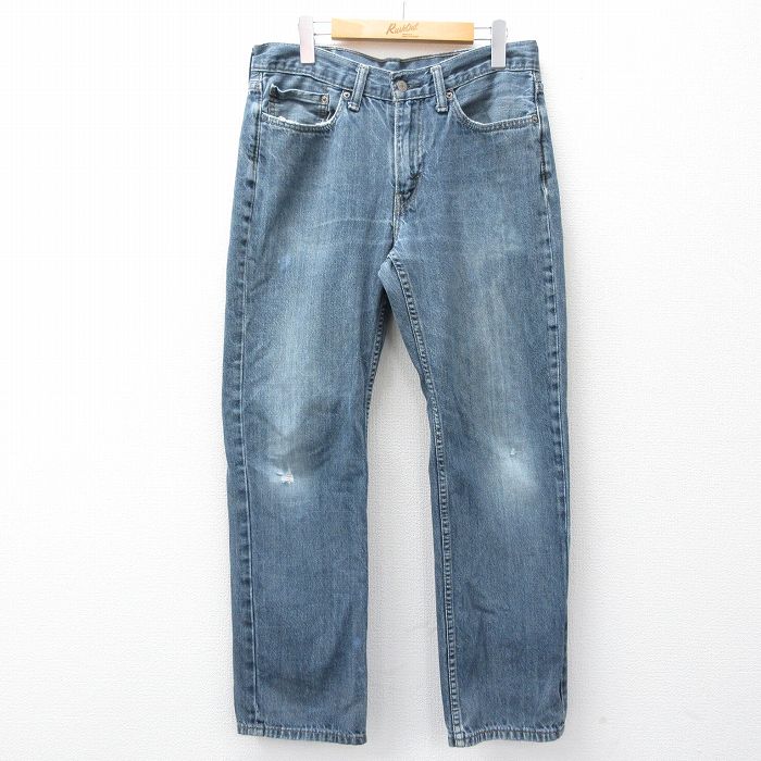 【中古】古着 リーバイス 514 デニム ジーンズ メンズ 紺 Levis コットン ヒゲ加工 アメカジ ストリート カジュアル きれいめ ヴィンテージ レトロ オールド 26mar16