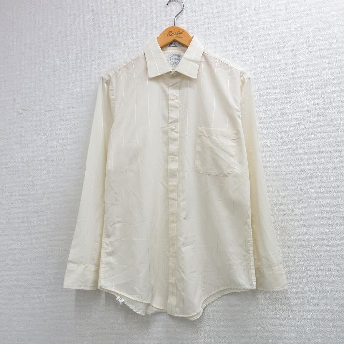 Rakuten - 【中古】古着 バンヒューセン 90s 長袖シャツ メンズ 薄黄 ストライプ USA製 ヴィンテージ アメカジ ストリート カジュアル きれいめ レトロ オールド 26mar16