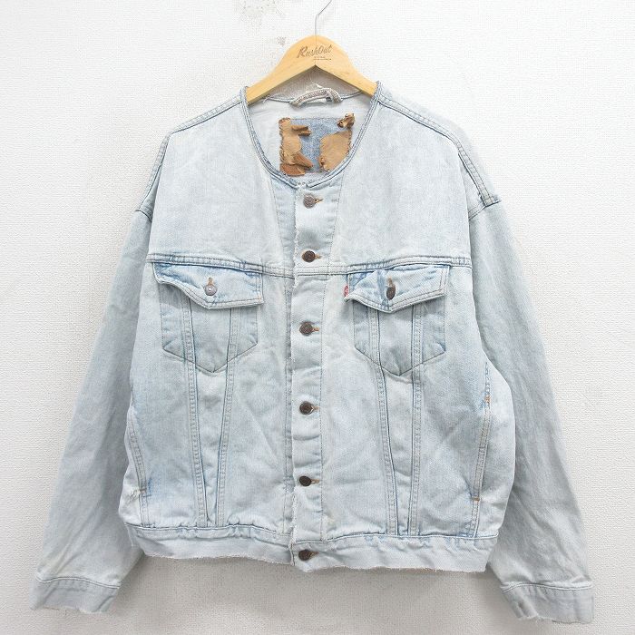 乐天商城 - 【中古】古着 リーバイス Levis 長袖 ジージャン メンズ 00年代 00s 大きいサイズ コットン 紺 デニム 26mar17