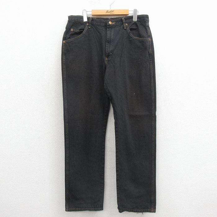 Rakuten - 【中古】古着 Wrangler デニムジーンズ メンズ こげ茶 コットン アメカジ ストリート カジュアル きれいめ ヴィンテージ レトロ オールド 26mar17 2OF