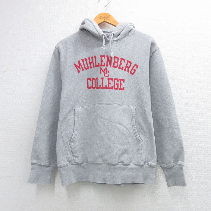 樂天商城 - 【中古】古着 長袖 チャンピオン Champion リバースウィーブ パーカー メンズ 00年代 00s MUHLENBERG グレー 霜降り 26mar19