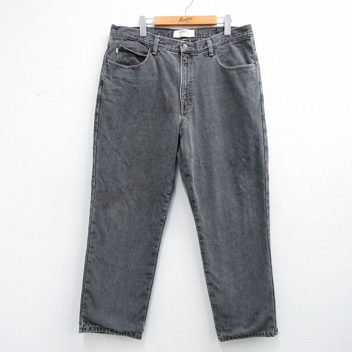 【中古】古着 エルエルビーン デニムジーンズ メンズ LLサイズ 黒 内側フランネル LL Bean アメカジ ストリート カジュアル きれいめ ヴィンテージ レトロ 26mar23