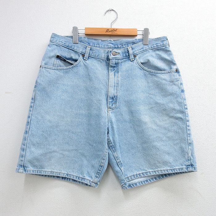 【中古】古着 リー Lee ショート パンツ ショーツ メンズ 薄紺 デニム 26mar26