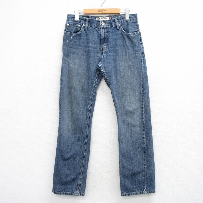 【中古】古着 リーバイス 514 ジーンズ メンズ デニム 紺 Levis コットン ヒゲ加工 アメカジ ストリート カジュアル きれいめ ヴィンテージ レトロ オールド 26mar30