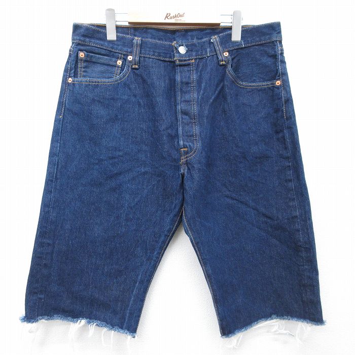 樂天商城 - 【中古】古着 リーバイス Levis 501 ハーフ パンツ ショーツ メンズ コットン 濃紺 デニム 26mar30