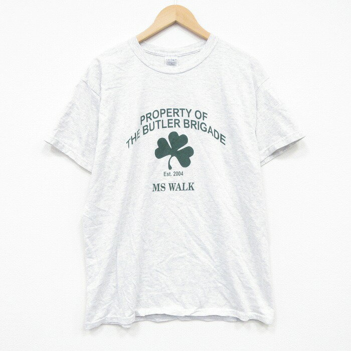 樂天商城 - 【中古】古着 半袖 ビンテージ Tシャツ メンズ 00年代 00s クローバー クルーネック 薄グレー 霜降り 26mar30