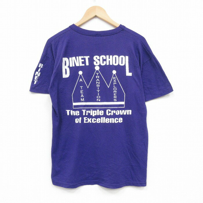 樂天商城 - 【中古】古着 ラッセル 半袖 ビンテージ Tシャツ メンズ 80年代 80s BINET クルーネック USA製 紫 26mar30