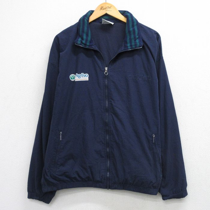 樂天商城 - 【中古】古着 アディダス adidas 長袖 ジャケット メンズ 90年代 90s ワンポイントロゴ Agr Evo 大きいサイズ 紺他 26apr01