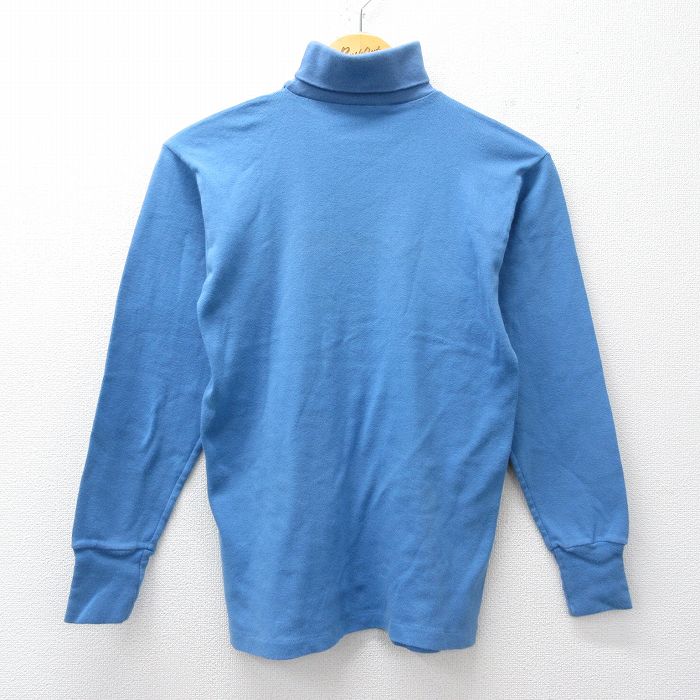 樂天商城 - 【中古】古着 長袖 ビンテージ Tシャツ メンズ 90年代 90s 無地 コットン タートルネック ハイネック 薄紺 26apr01