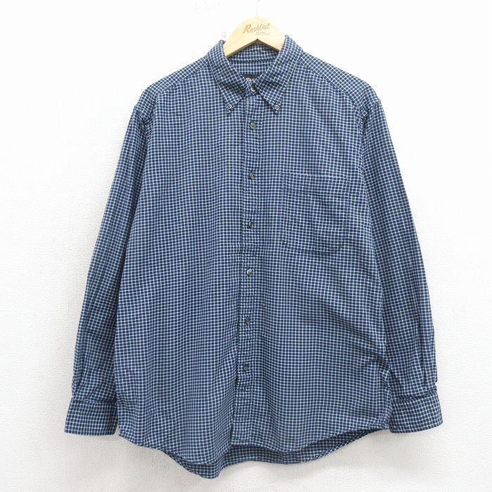 Casual Shirts - 【中古】古着 エディーバウアー 00s 長袖シャツ メンズ 黒 チェック コットン ボタンダウン アメカジ ストリート カジュアル きれいめ ヴィンテージ レトロ オールド 26apr02