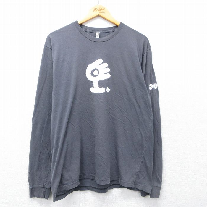 乐天商城 - 【中古】古着 長袖 ロック バンド Tシャツ メンズ メデスキマーティンアンドウッド コットン クルーネック USA製 濃グレー 26apr02