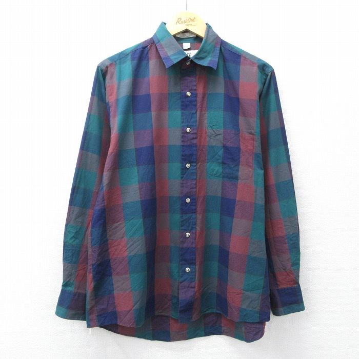 Rakuten - 【中古】古着 バンヒューセン 90s 長袖シャツ メンズ 緑 チェック柄 ヴィンテージ アメカジ ストリート カジュアル きれいめ レトロ オールド 26apr04