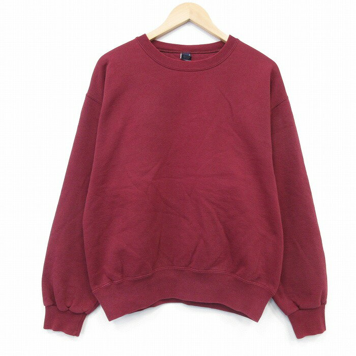 Rakuten - 【中古】古着 ランズエンド 90s 長袖スウェット メンズ USA製 エンジ クルーネック 無地 アメカジ ストリート ヴィンテージ カジュアル きれいめ レトロ オールド 26apr07