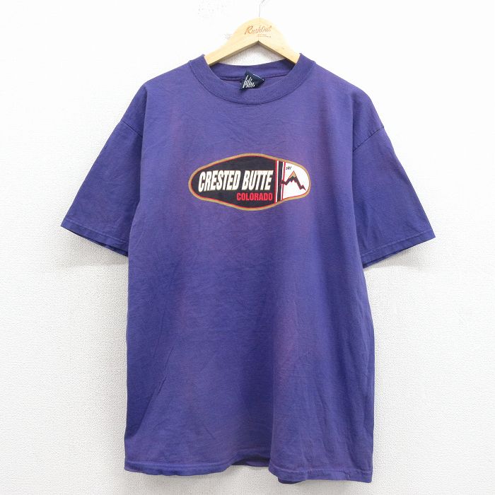 乐天商城 - 【中古】古着 90s ヴィンテージTシャツ メンズ 紫 90年代 USA製 コットン クルーネック アメカジ ストリート カジュアル きれいめ レトロ オールド 26apr07