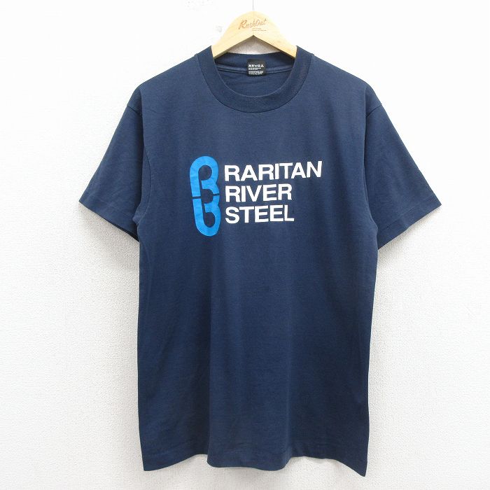 樂天商城 - 【中古】古着 スクリーンスターズ 半袖 ビンテージ Tシャツ メンズ 80年代 80s RARITAN クルーネック USA製 紺 26apr11