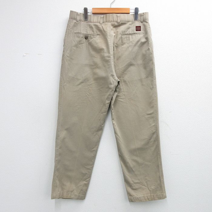 古着屋RushOutの【中古】古着 HAGGAR 90s パンツ メンズ ベージュ W35サイズ 90年代 ヴィンテージ チノパン アメカジ カジュアル ストリート きれいめ レトロ オールド｜アングル3