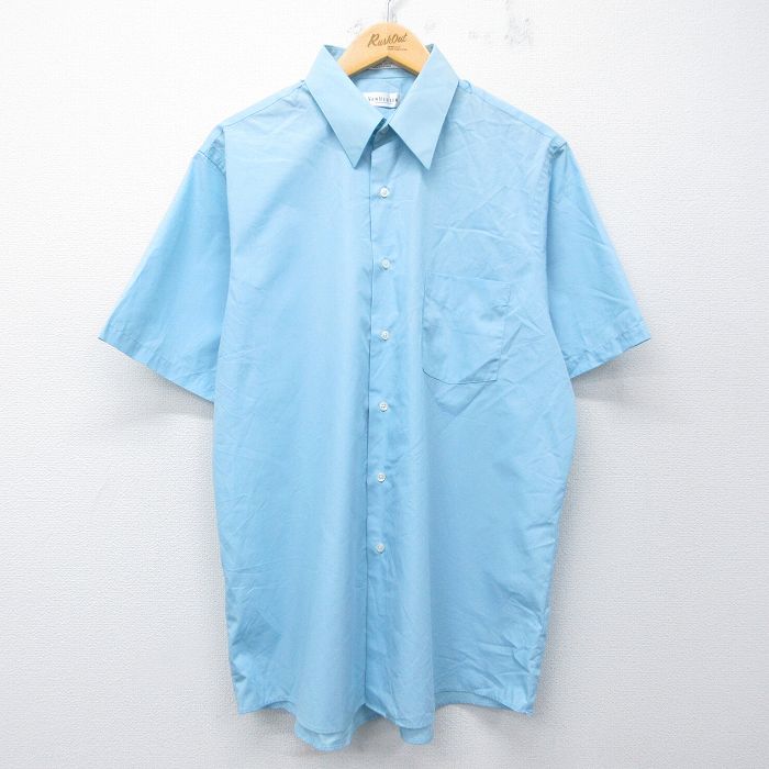 Rakuten - 【中古】古着 バンヒューセン 半袖 シャツ メンズ 水色 26apr16