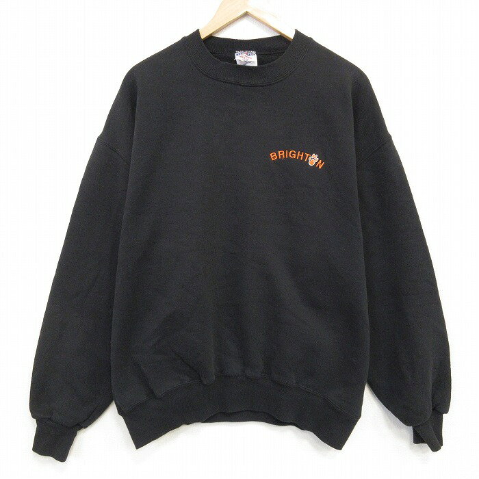 乐天商城 - 【中古】古着 ジャージーズ 長袖 スウェット メンズ 90年代 90s BRIGHTON クルーネック USA製 黒 26apr16
