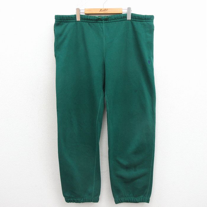 【中古】古着 ラルフローレン ブランド スウェット パンツ メンズ 90年代 90s ワンポイントロゴ 緑 26apr24