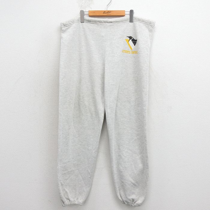 乐天商城 - 【中古】古着 ラッセル スウェット パンツ メンズ 90年代 90s NHL ピッツバーグペンギンズ USA製 グレー 霜降り アイスホッケー【spe】 26apr30