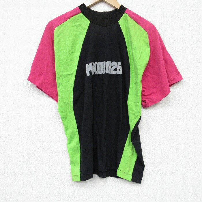 乐天商城 - 【中古】古着 半袖 ビンテージ Tシャツ メンズ 90年代 90s MXOIO25 マルチカラー コットン ラグラン クルーネック USA製 黒他 26apr30