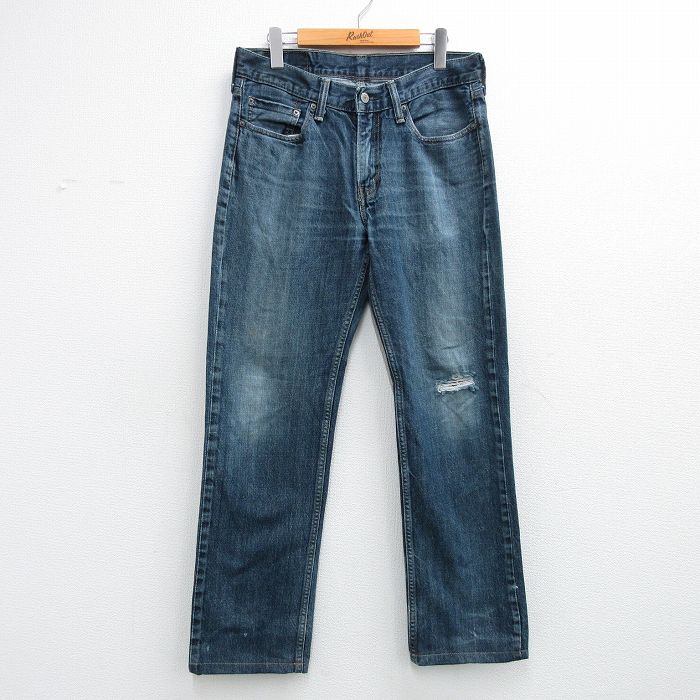 Rakuten - 【中古】古着 リーバイス Levis 514 ジーンズ メンズ ヒゲ コットン 紺 デニム 26may07