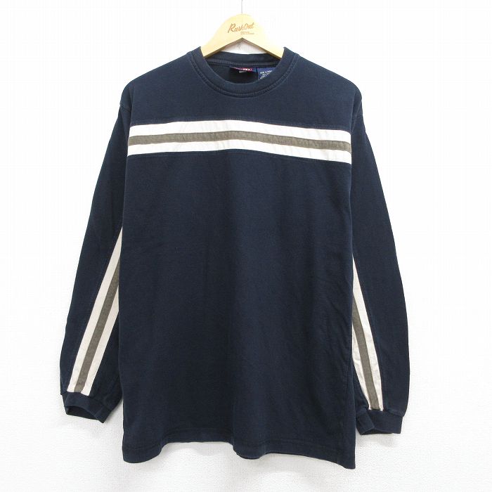 Rakuten - 【中古】古着 FADED GLORY 長袖 ビンテージ Tシャツ メンズ 90年代 90s コットン クルーネック 紺他 26may08