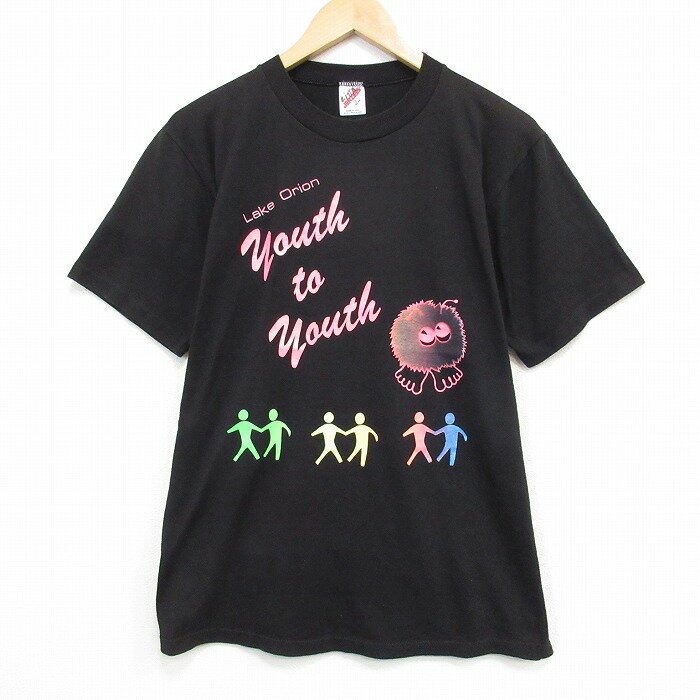 乐天商城 - 【中古】古着 ジャージーズ 半袖 ビンテージ Tシャツ メンズ 80年代 80s Youth クルーネック USA製 ブラック【spe】 26jun01