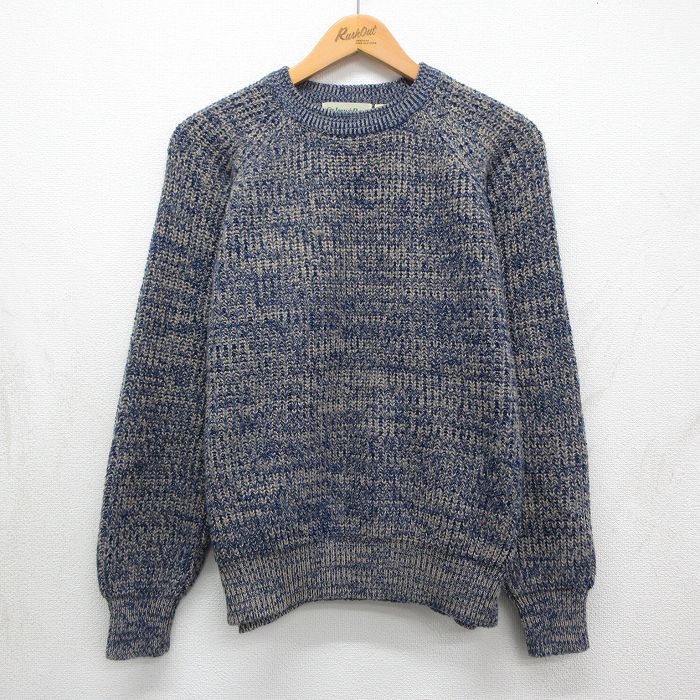 Rakuten - 【中古】古着 セントジョンズベイ 長袖 セーター メンズ 90年代 90s 無地 ラグラン アクリル クルーネック ネイビー 26may13