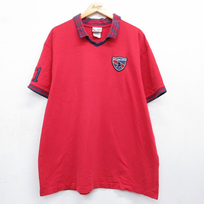 Rakuten - 【中古】古着 半袖 トップス メンズ 00年代 00s ディズニー ミッキー 大きいサイズ レッド 26may14