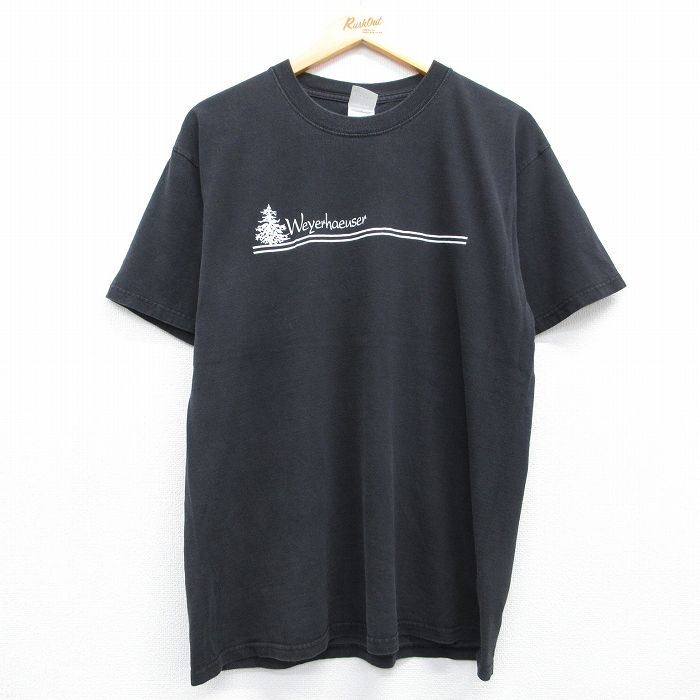 Rakuten - 【中古】古着 半袖 ビンテージ Tシャツ メンズ 00年代 00s Weyerhaeuser コットン クルーネック ブラック 26may16