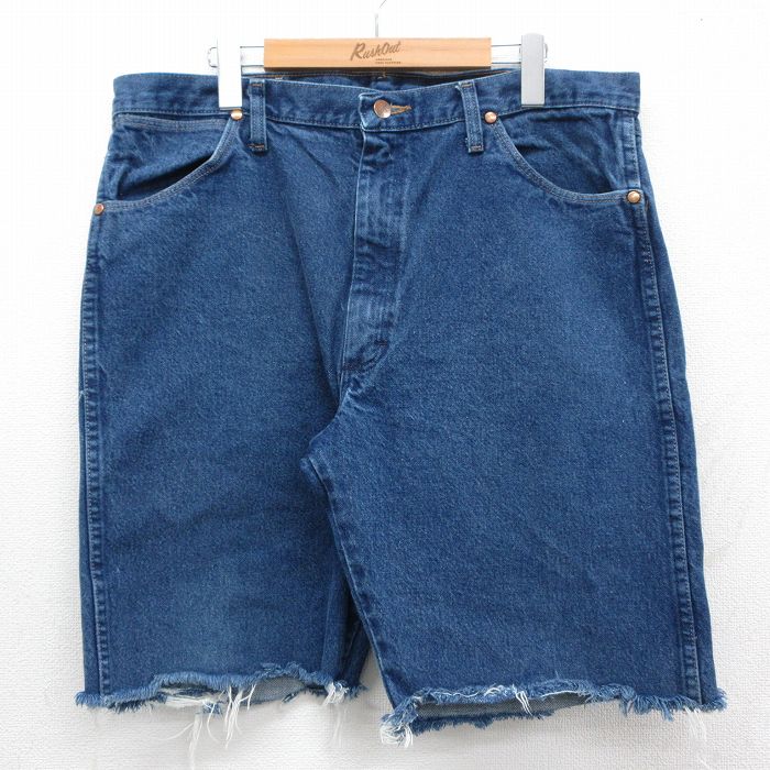 Rakuten - 【中古】古着 ラングラー ショート パンツ ショーツ メンズ コットン ネイビー デニム 26may18