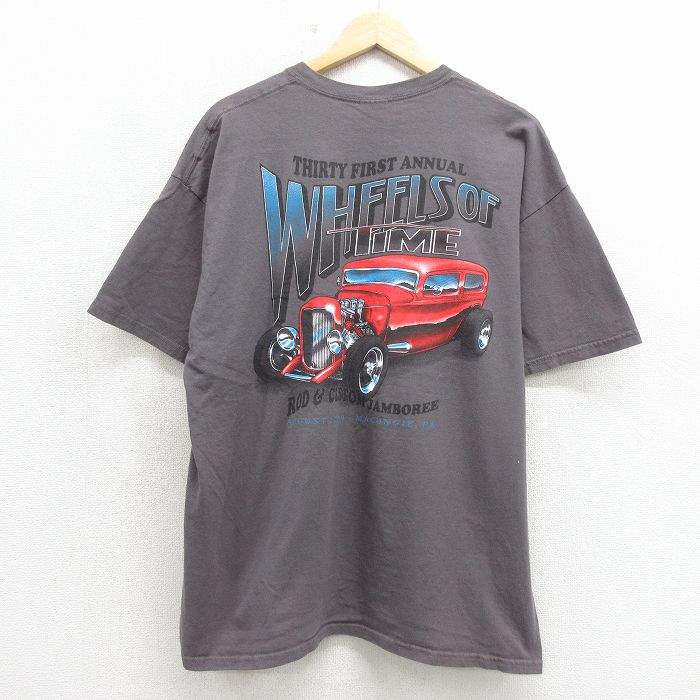 Rakuten - 【中古】古着 半袖 ビンテージ Tシャツ メンズ 00年代 00s ホットロッド コットン クルーネック グレー 26may18