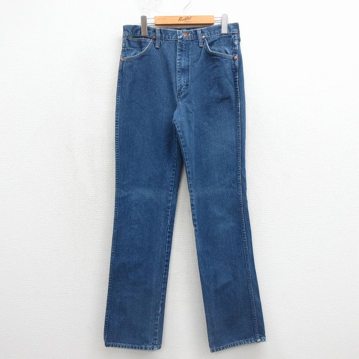 乐天商城 - 【中古】古着 ラングラー ジーンズ メンズ 90年代 90s コットン USA製 ネイビー デニム 26may22