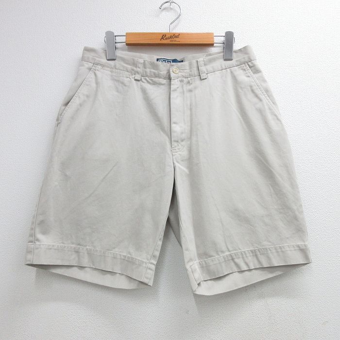 古着 ラルフローレン ショート ブランド チノ パンツ チノパン ショーツ メンズ 90年代 90s PROSPECT コットン ベージュ 26may25