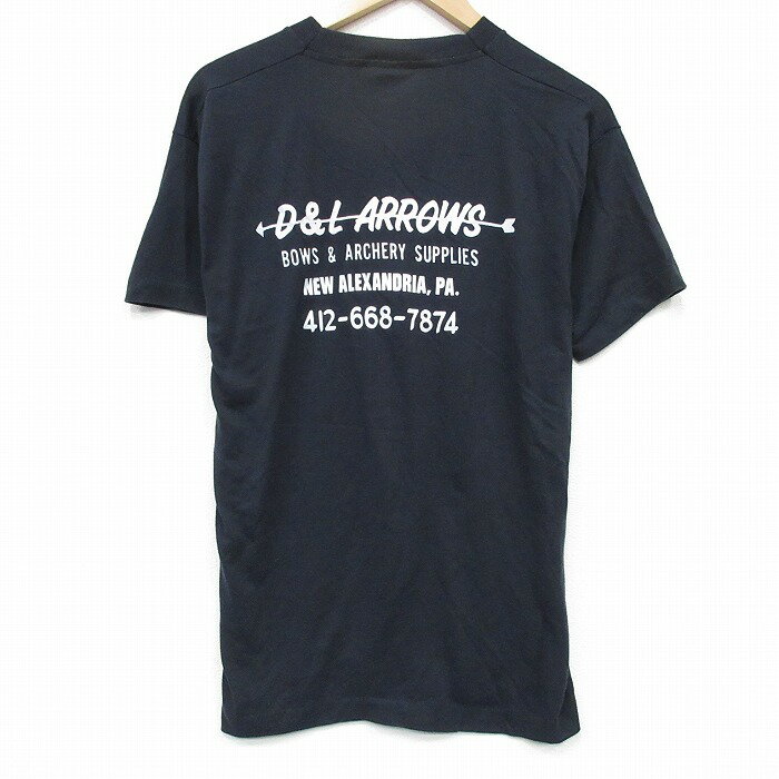 乐天商城 - 【中古】古着 スクリーンスターズ 半袖 ビンテージ Tシャツ メンズ 80年代 80s ARROWS 　クルーネック USA製 黒 26may25