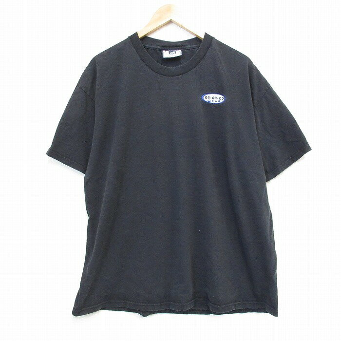 乐天商城 - 【中古】古着 リー Lee 半袖 ビンテージ Tシャツ メンズ 00年代 00s GEAR 大きいサイズ コットン クルーネック USA製 黒 26may25