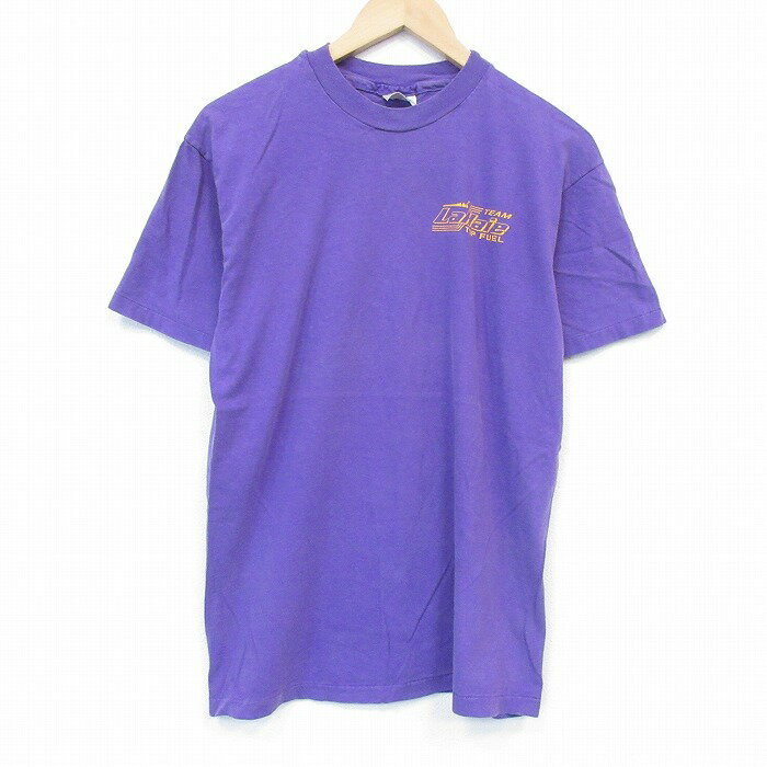乐天商城 - 【中古】古着 ヘインズ 半袖 ビンテージ Tシャツ メンズ 80年代 80s LaHaie コットン クルーネック USA製 パープル 26may30