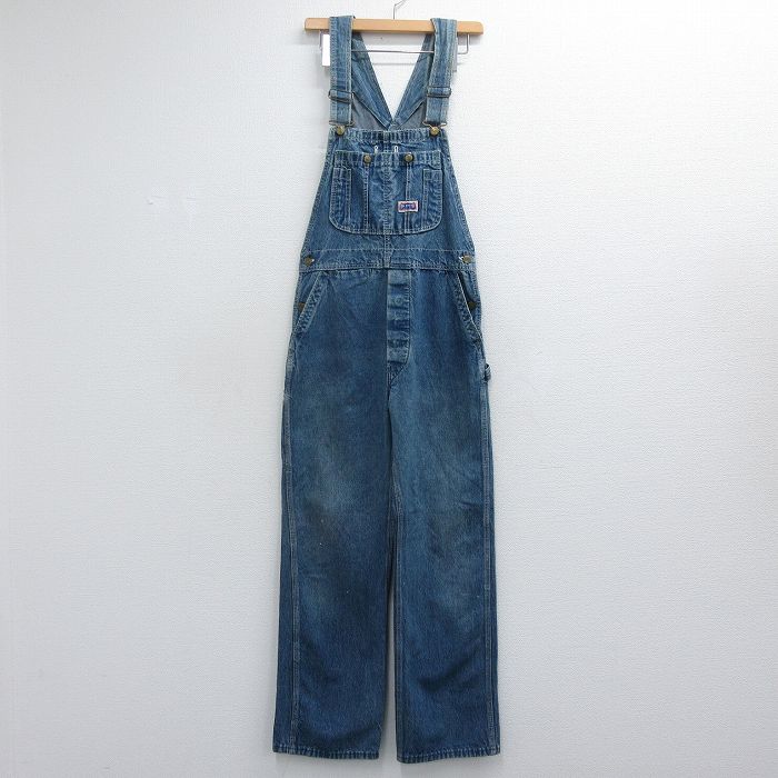 【中古】古着 90s オーバーオール メンズ ネイビー W30 ヴィンテージ ジーンズ デニム オールインワン アメカジ ストリート カジュアル きれいめ レトロ オールド rushout-10753780 古着屋RushOut パッケージ画像