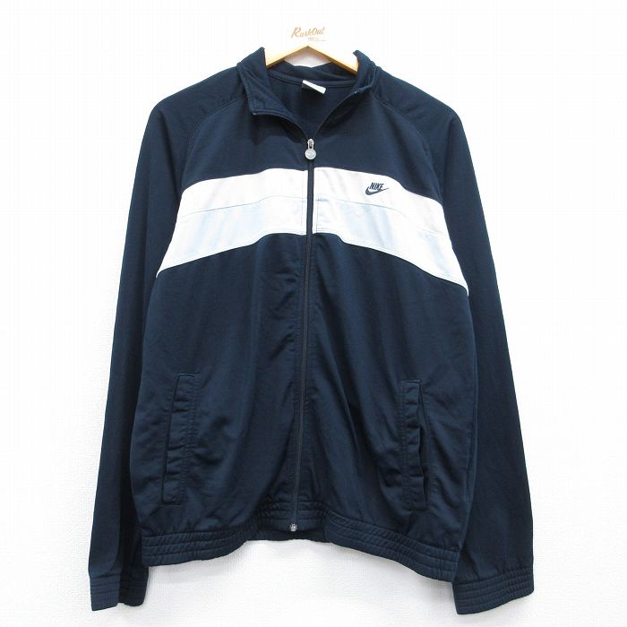 【中古】古着 アディダス 80s ラグランジャージ メンズ ネイビー ワンポイントロゴ Lサイズ相当 adidas アメカジ ストリート カジュアル きれいめ ヴィンテージ レトロ