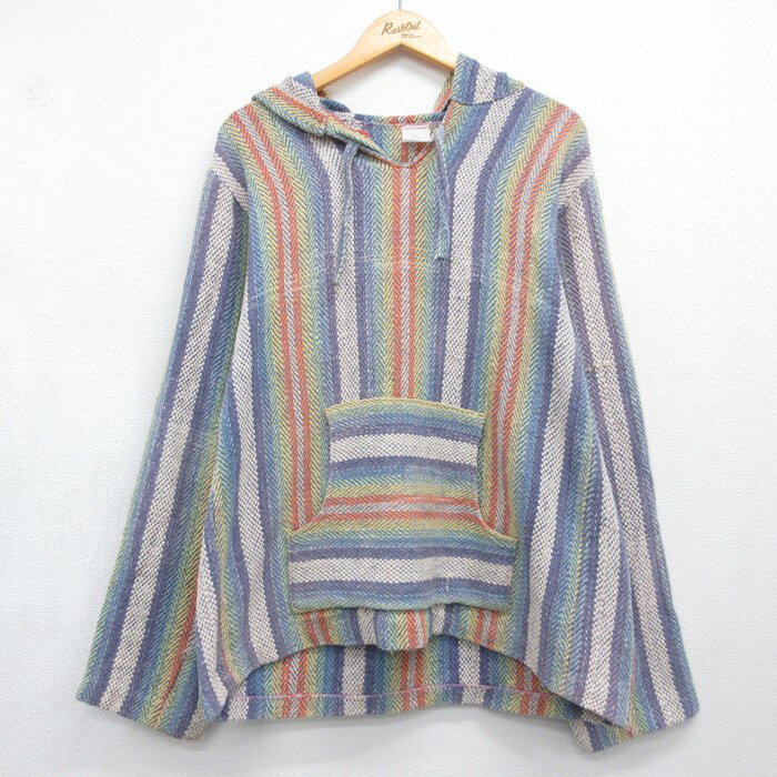 楽天市場】メキシカンパーカー（カラーブルー）（メンズファッション