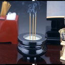 黒御影石高級香炉(水晶灰付)