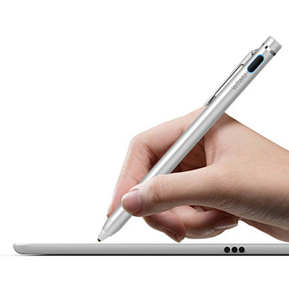 充電式電子スタイラスペン極細タッチペン iphone android ipad windowsタッチペン usb充電式 スタイラスペン 細い ペン先1.45mm クリップ付