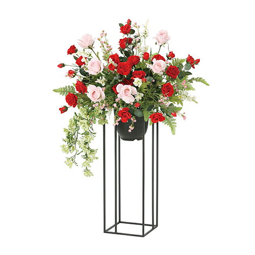 アートグリーン 人工観葉植物 光触媒 光の楽園 スカーレットローズスタンド1.0