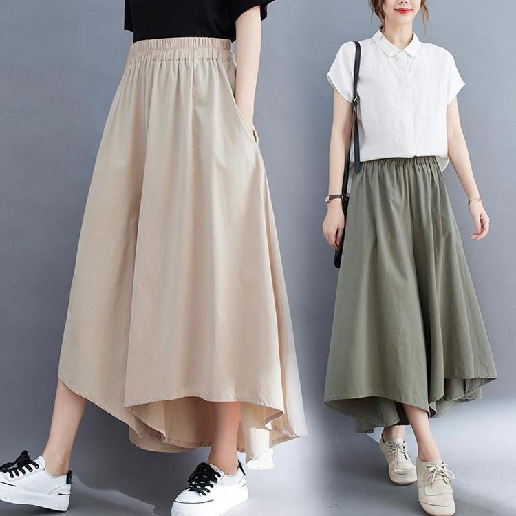 ワイドパンツ レディース スカーチョ フレアパンツ ウエストゴム 楽ちん 体型カバ...