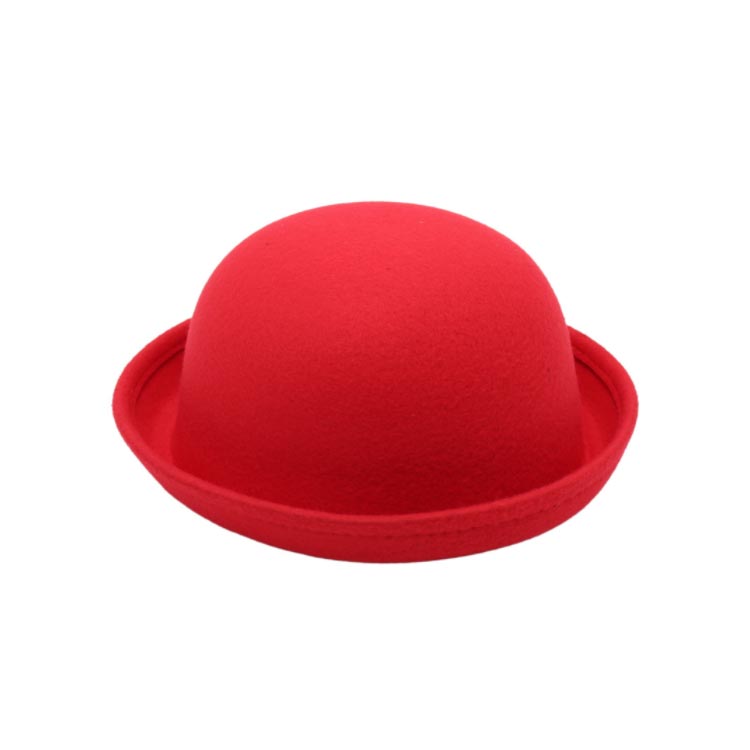 子供用 レディースハット 親子コーデ 無地 つば付きハット キッズハット 帽子 ボーラーハット フェルトハット 帽子 メンズ シンプル レディース ぼうし 男の子 女の子 フェルト帽 親子帽子 FELT 2